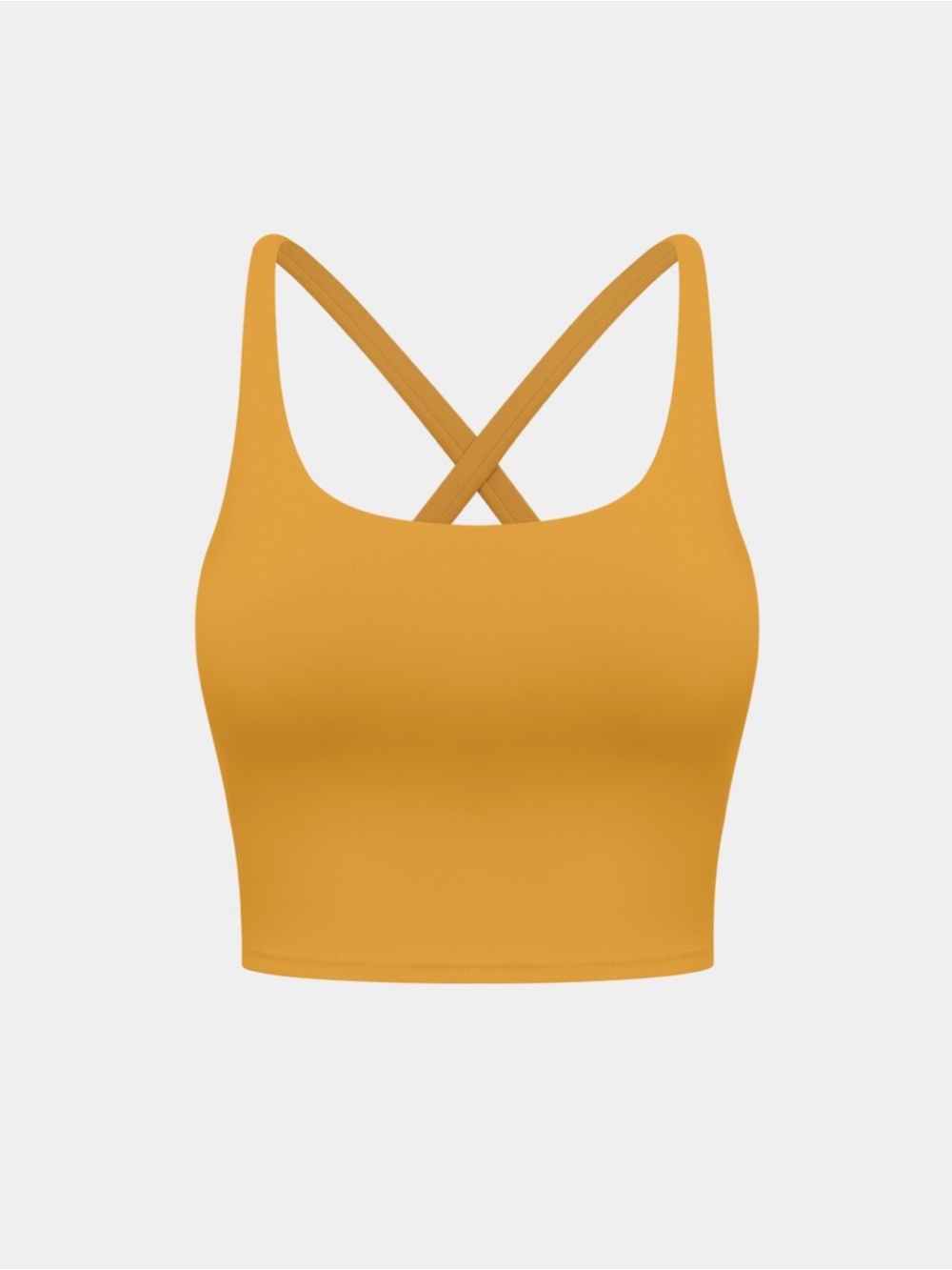 HALARA Crisscross Seamless Crop Top in Mustard Yellow
